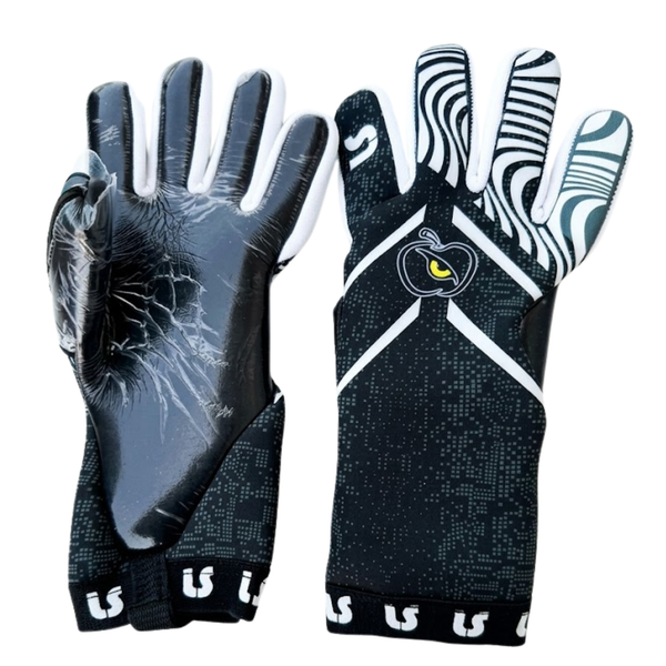 Apple Eye LS Spider Grip Goalkeeper Gloves | Black & White Pro GK Gloves