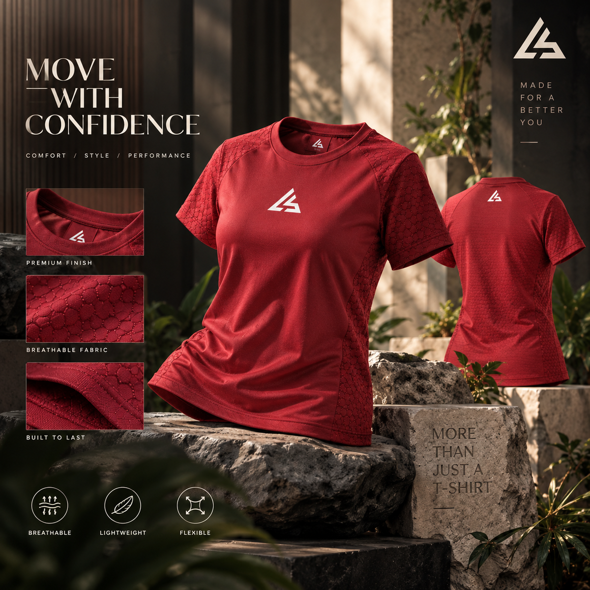 Maroon Women’s Performance T-Shirt