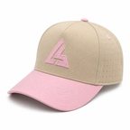 Beige & Pink Sports Cap