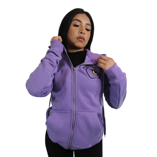Apple Eye Signature Zip-Up Hoodie | Lavender Purple Women's Fleece Hoodie