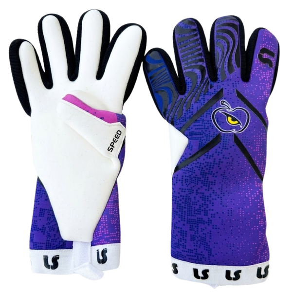 Apple Eye LS Speed Goalkeeper Gloves | Purple & White Pro GK Gloves