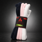 Premium Diabetic Socks – 100% Organic Cotton Black, Pink & White 3 Pair Pack