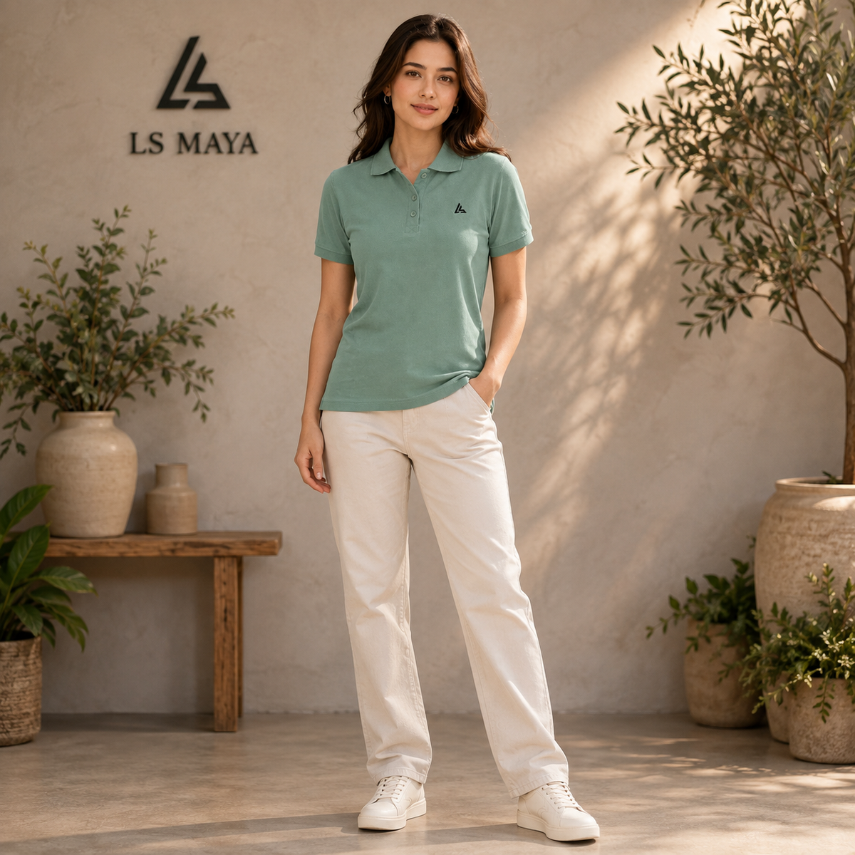 Sage Green Women’s Polo Shirt