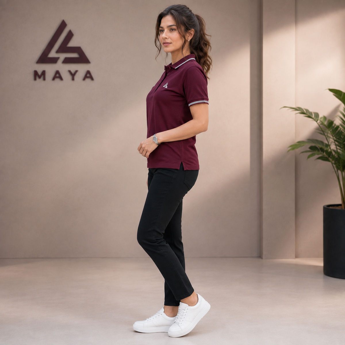 Maroon Women’s Polo Shirt