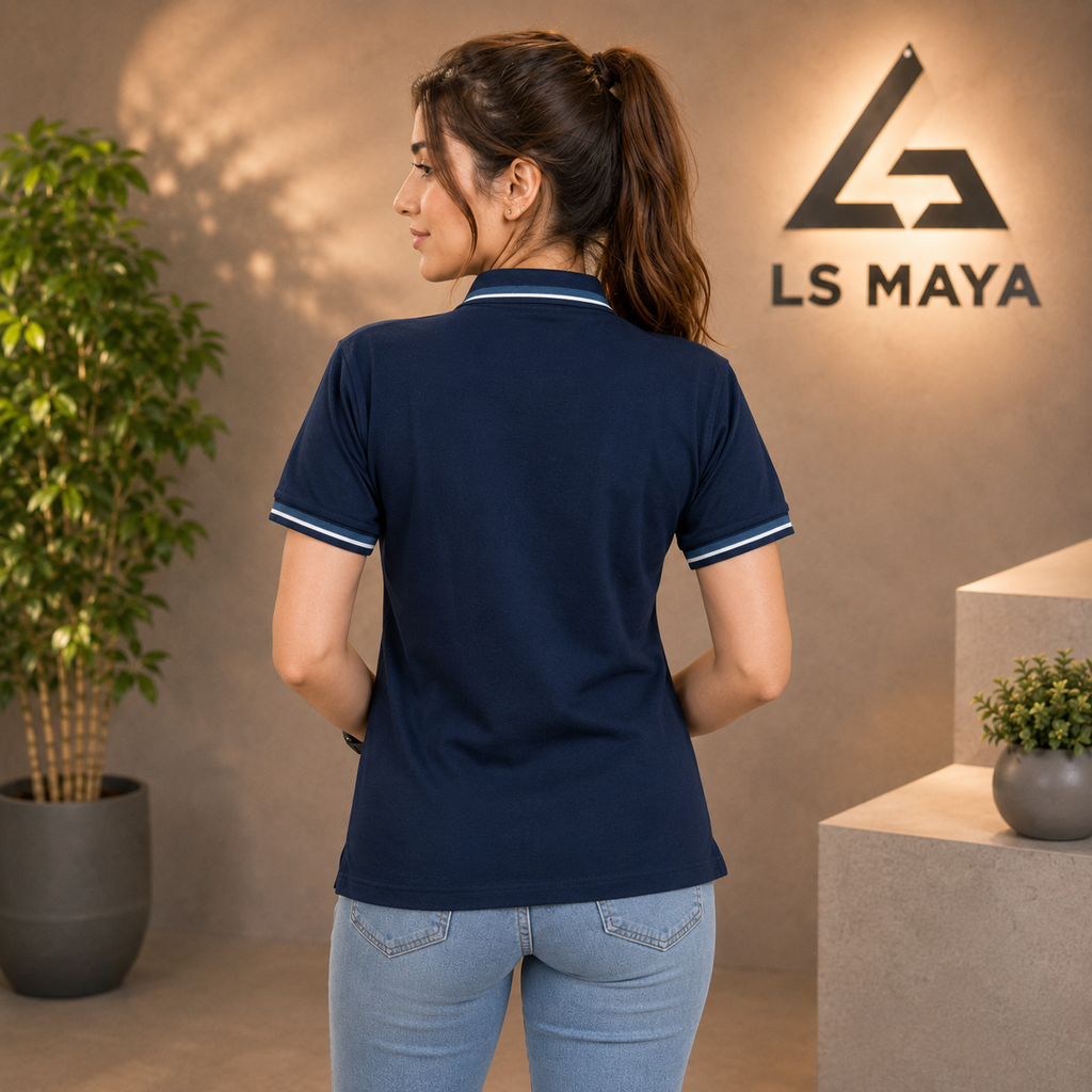 Navy Blue Women’s Polo Shirt