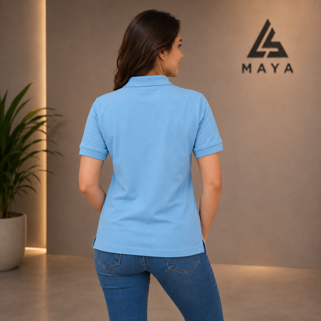 Sky Blue Women’s Polo Shirt