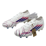 Adidas Speedportal FG Football Boots – White/Pink/Blue | Firm Ground Cleats