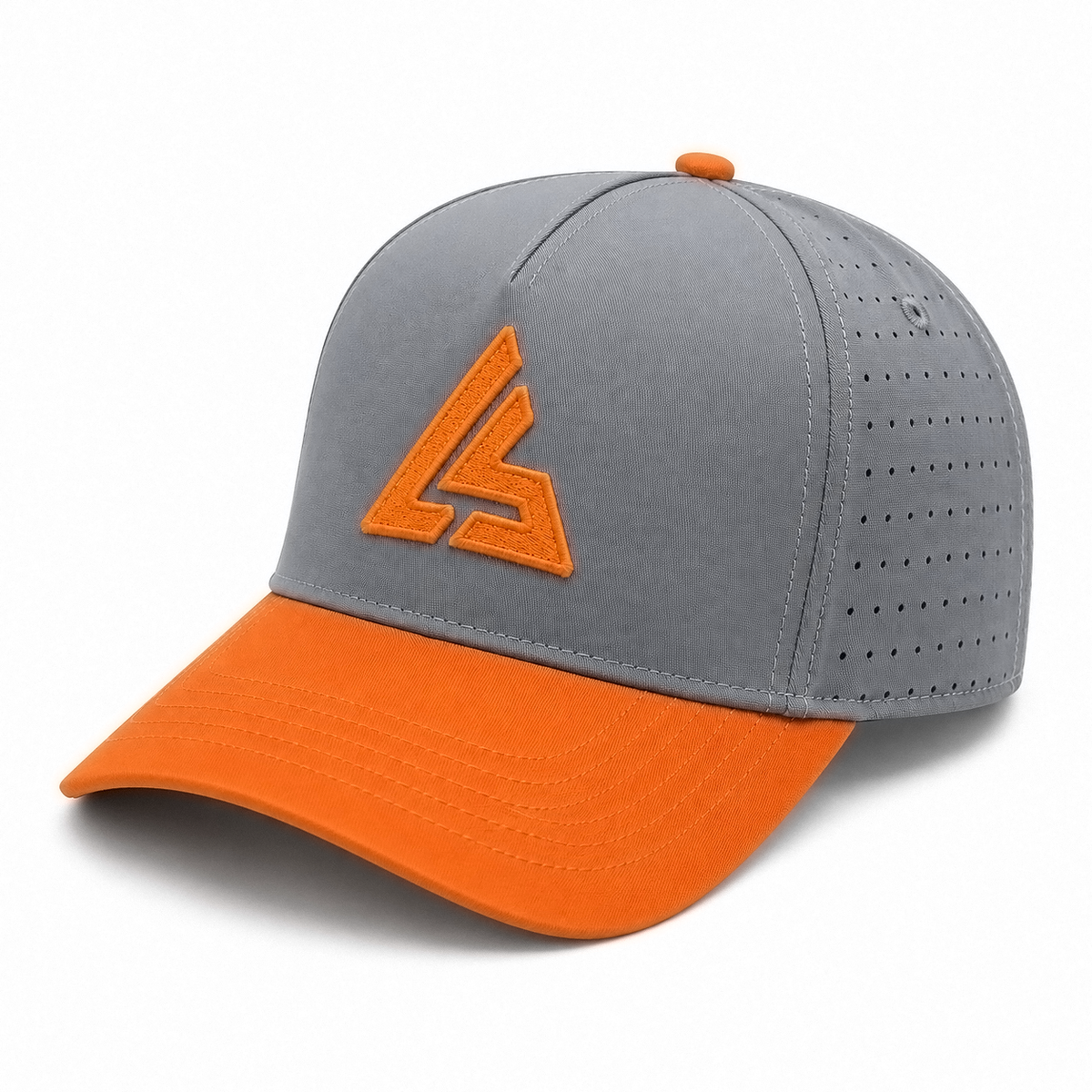 Grey & Orange Sports Cap