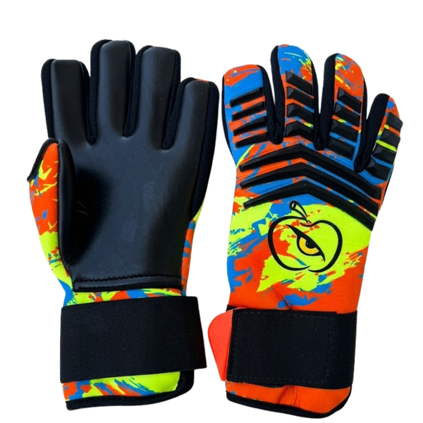 Apple Eye Blaze Goalkeeper Gloves | Multicolor Splatter & Black Pro GK Gloves
