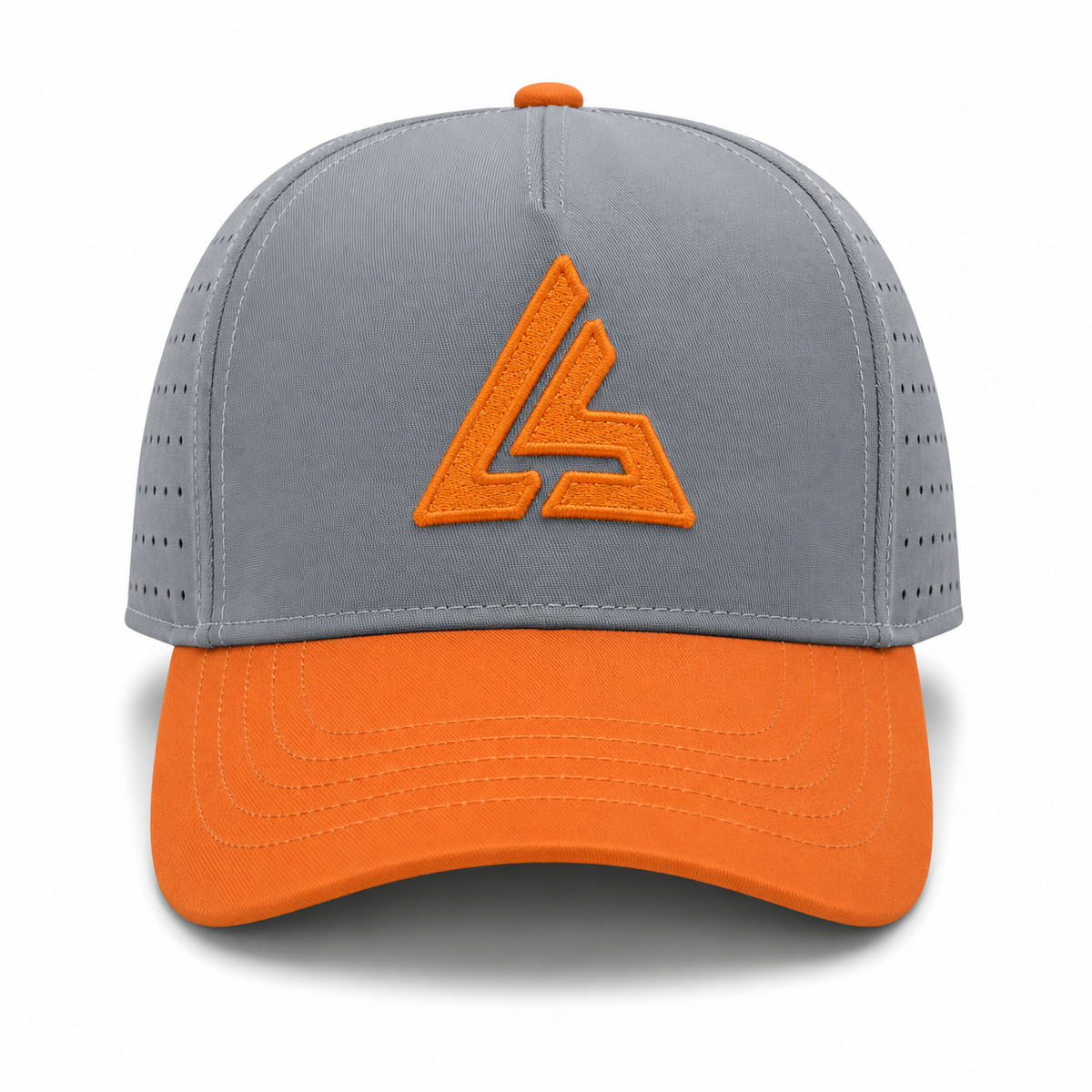 Grey & Orange Sports Cap