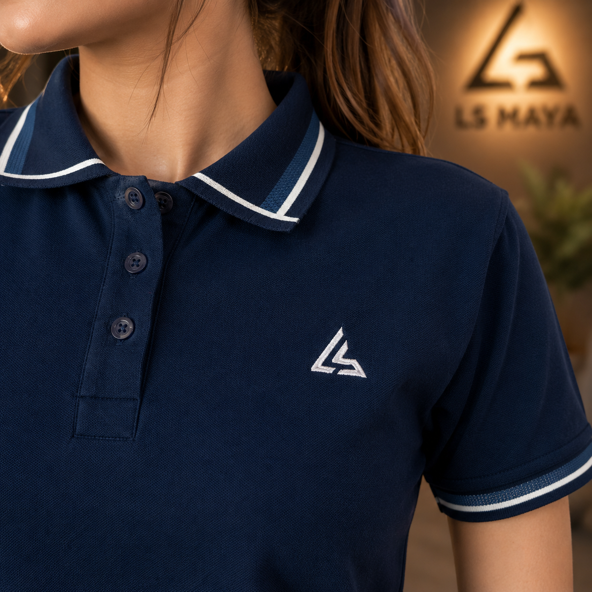 Navy Blue Women’s Polo Shirt