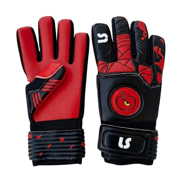 Apple Eye LS Predator Goalkeeper Gloves | Black & Red Pro GK Gloves