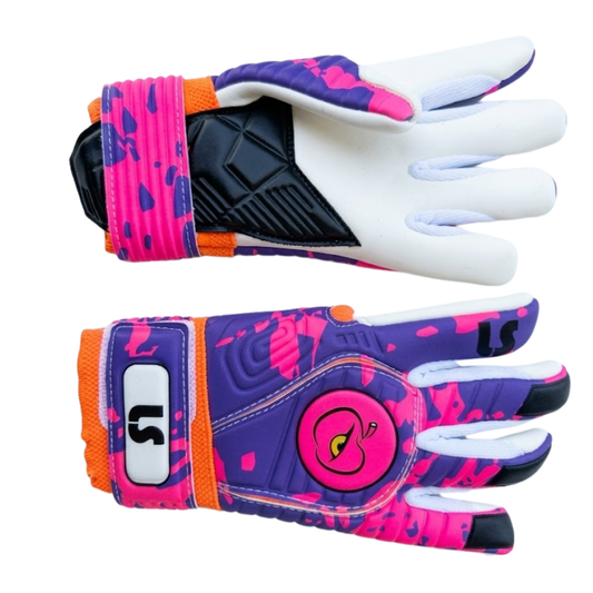 Apple Eye LS Nova Goalkeeper Gloves | Pink, Purple & Orange Pro GK Gloves