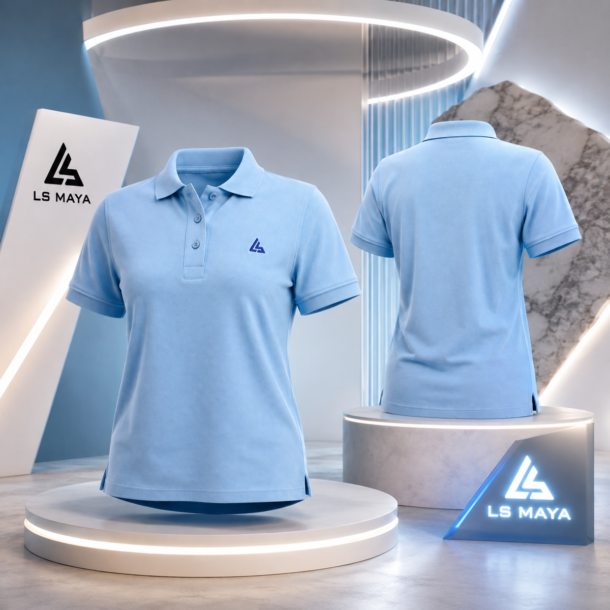 Sky Blue Women’s Polo Shirt