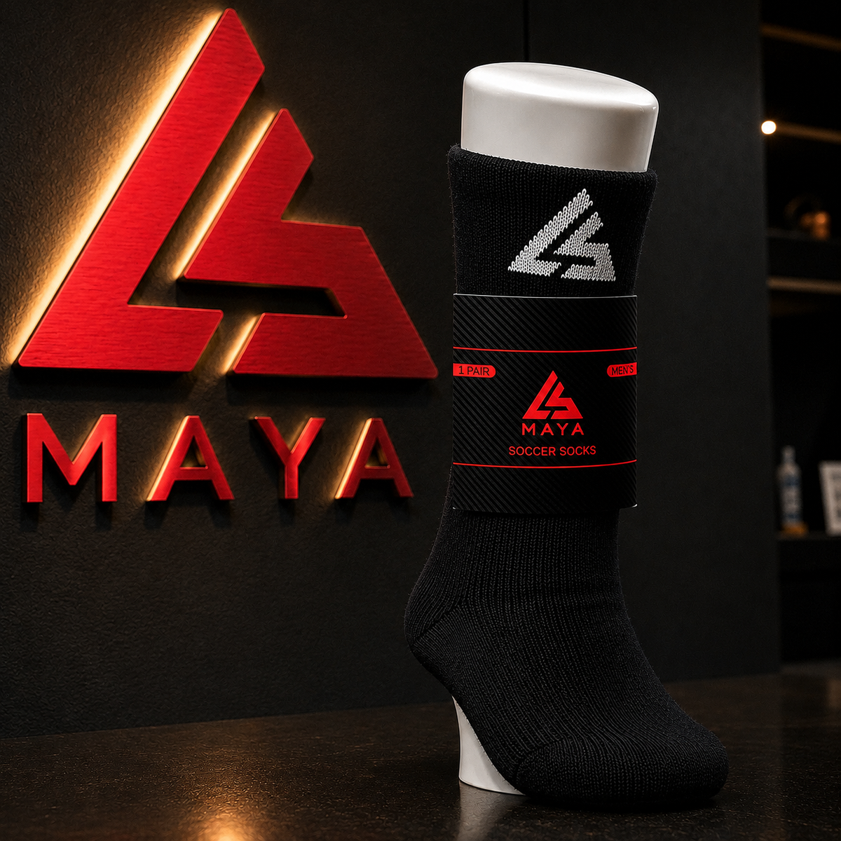 Black Soccer Socks