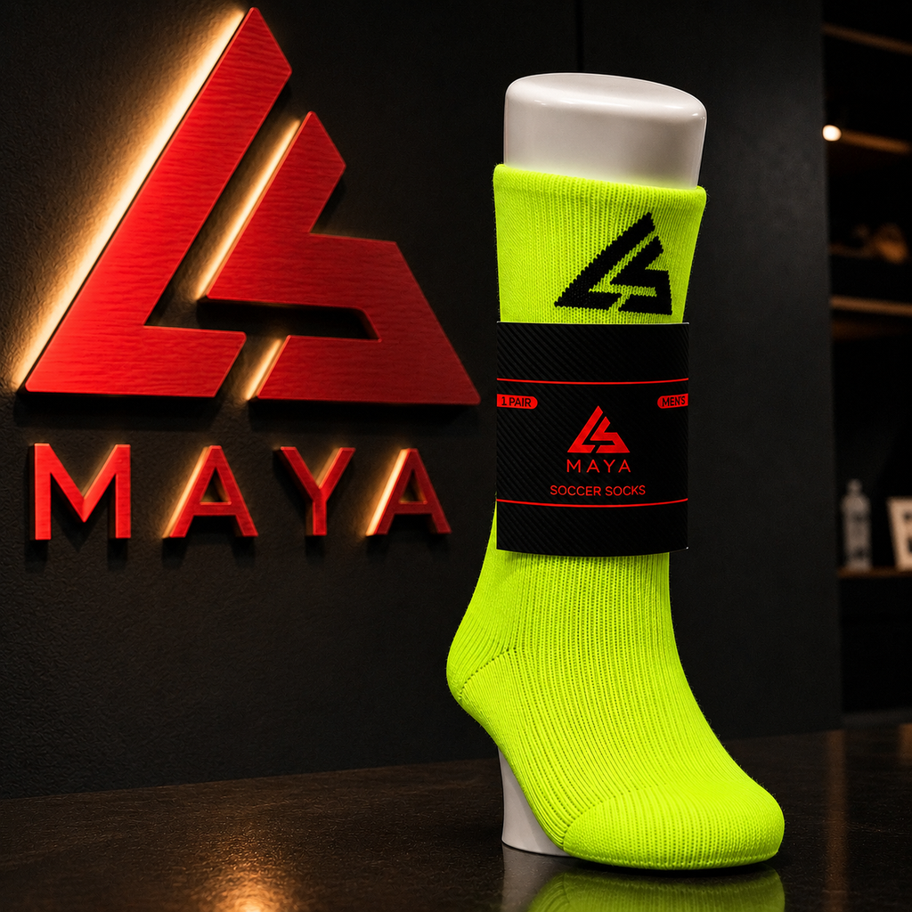 Glow Green Soccer Socks