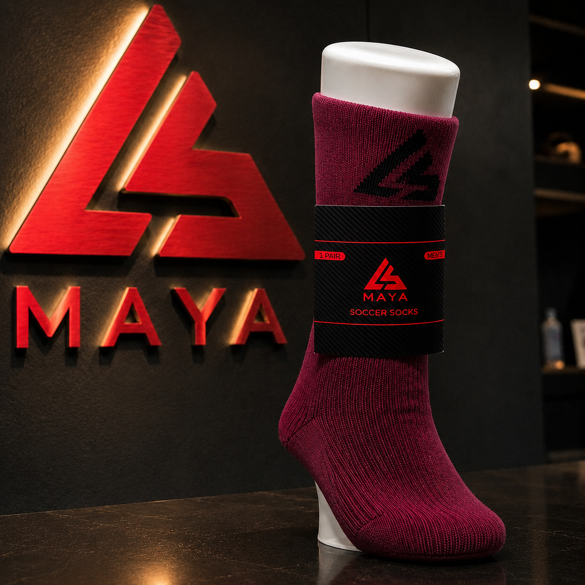 Maroon Soccer Socks