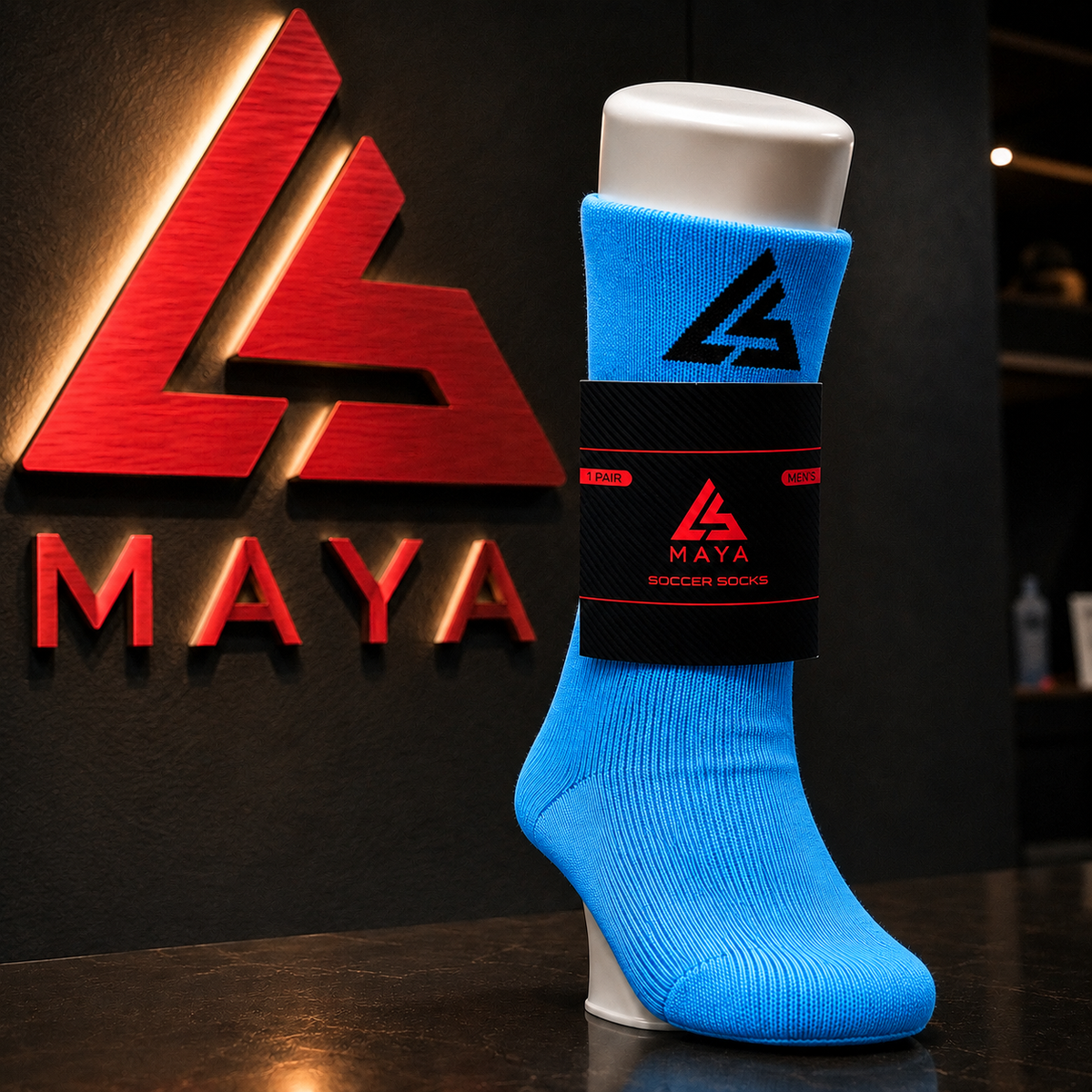 Sky Blue Soccer Socks
