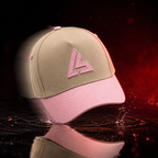 Beige & Pink Sports Cap