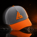 Grey & Orange Sports Cap