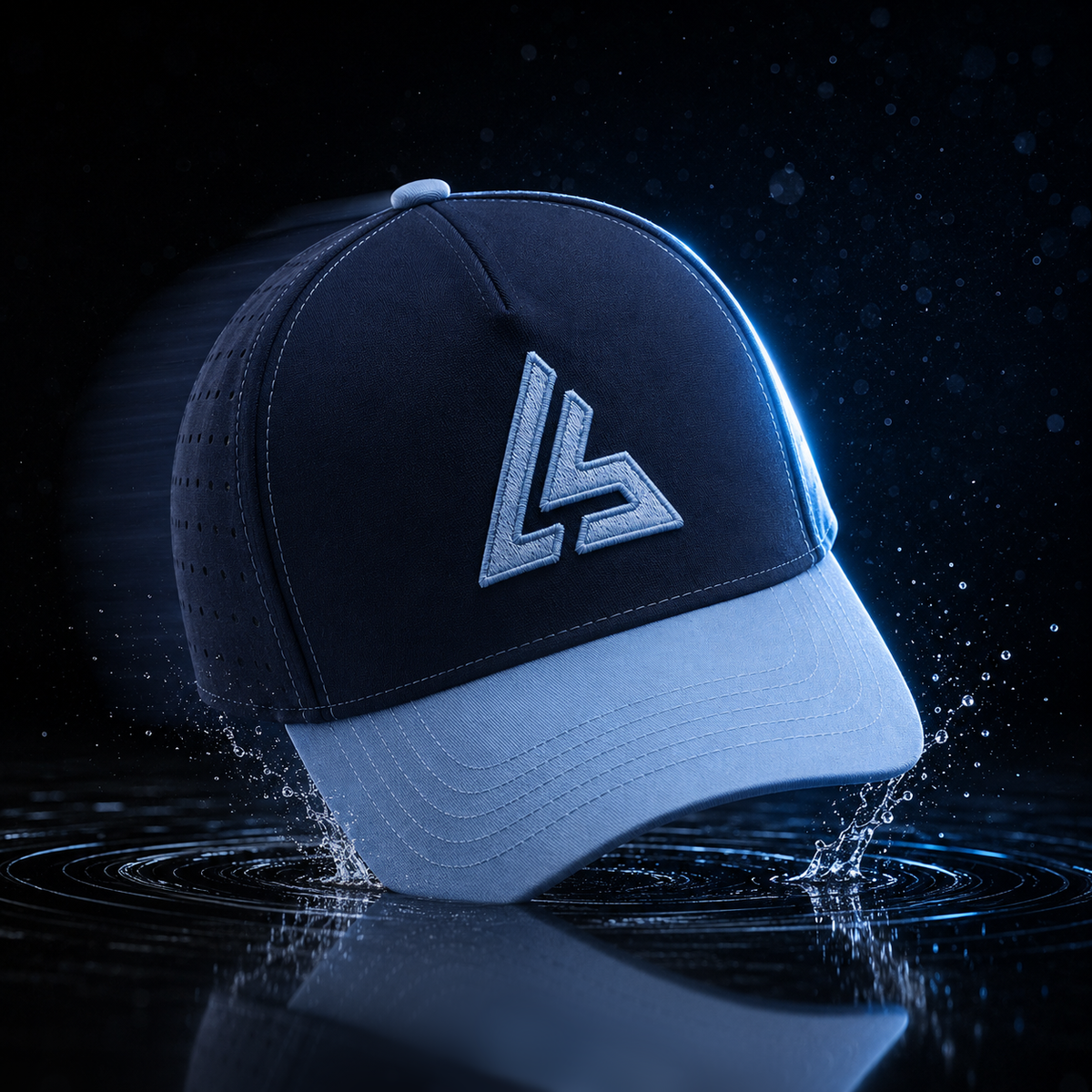 Navy Blue & Sky Blue Sports Cap