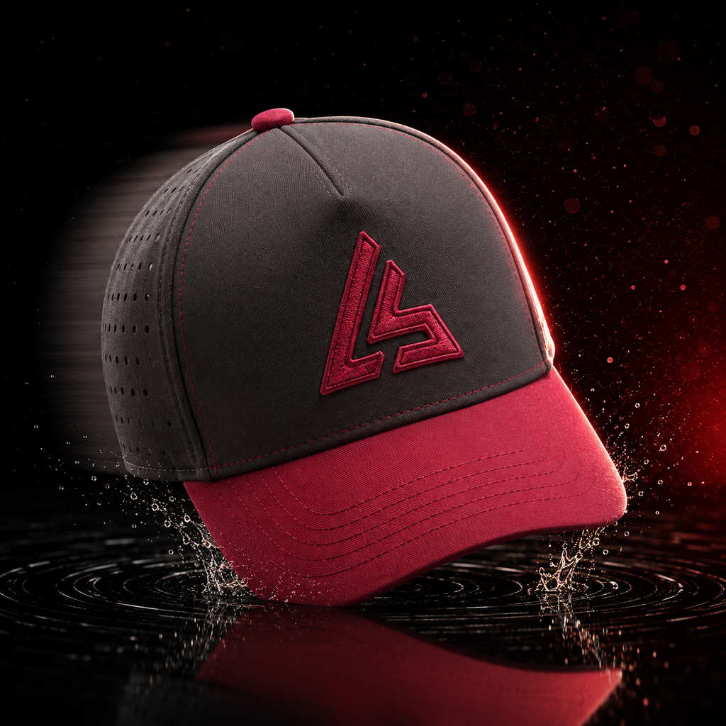 Black & Maroon Sports Cap