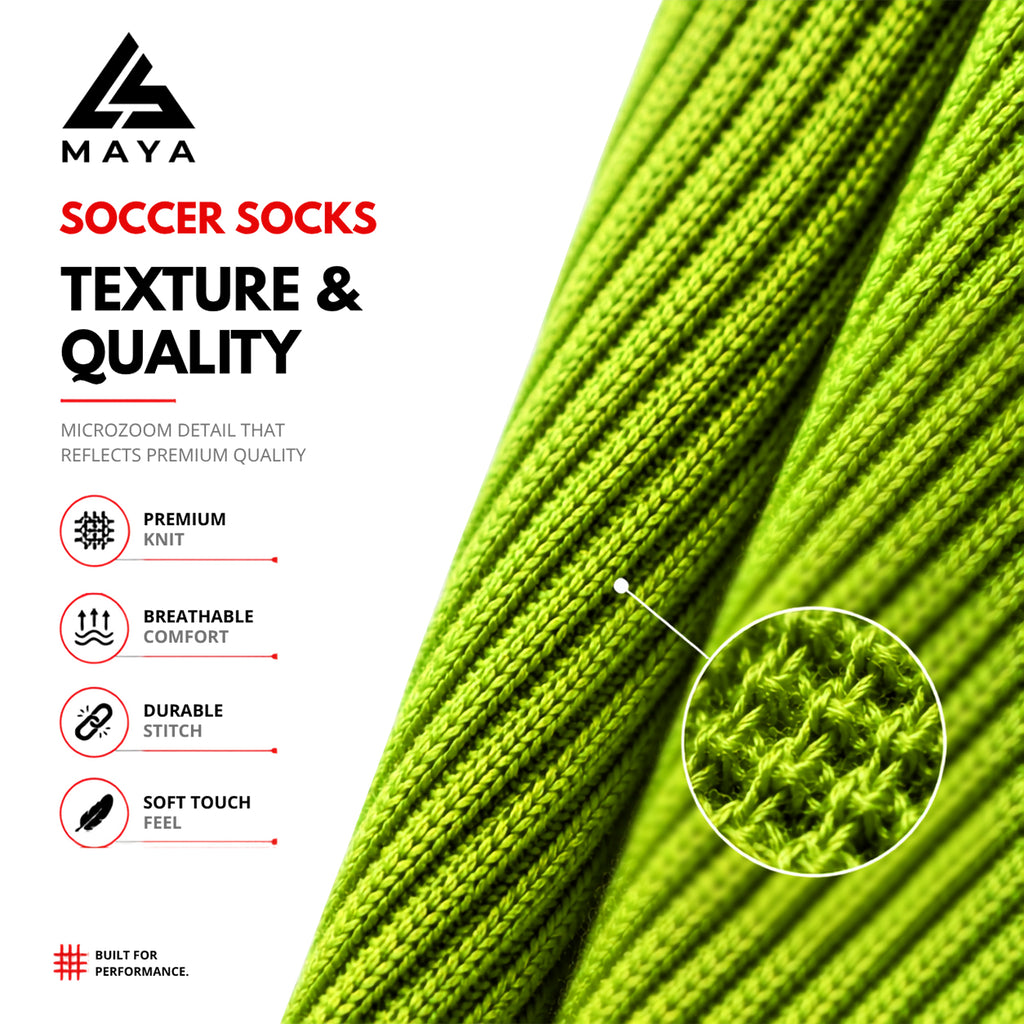Glow Green Soccer Socks