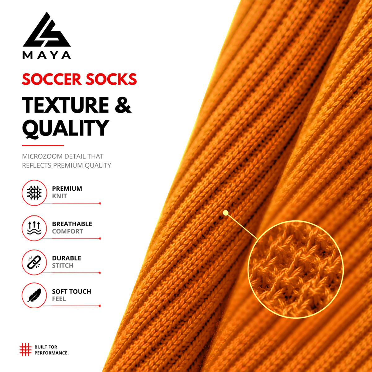 Orange Soccer Socks