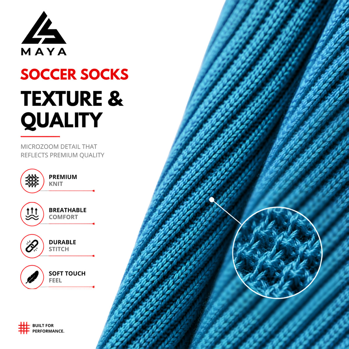 Sky Blue Soccer Socks