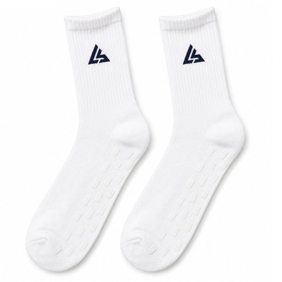 White Grip Socks – 100% Organic Cotton Premium Anti-Slip Sports Socks