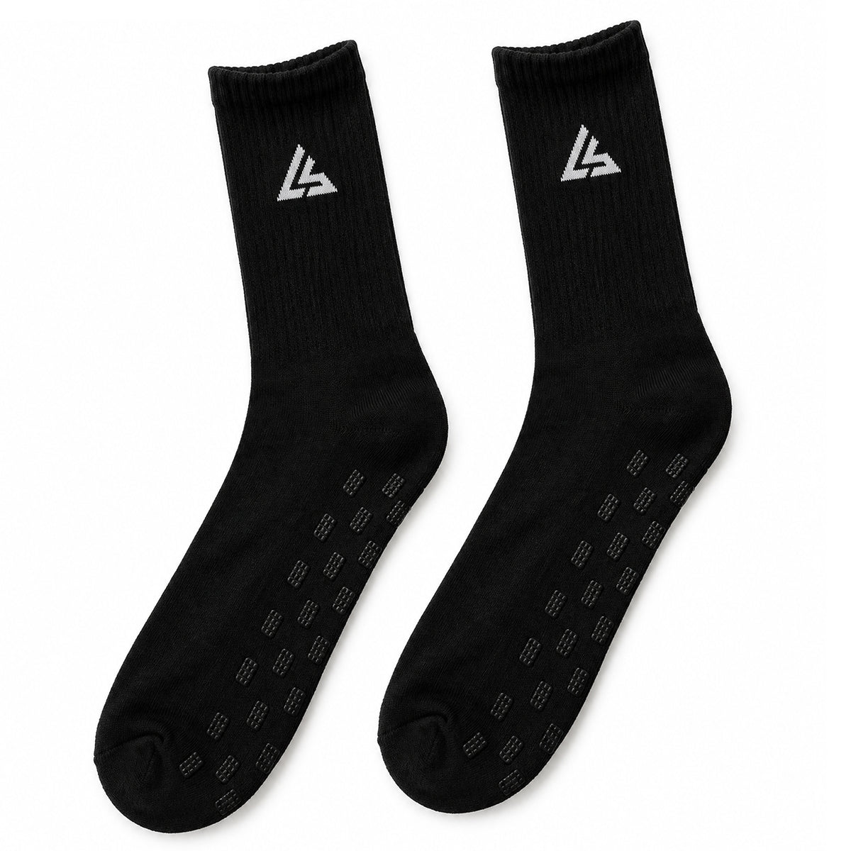 Black Grip Socks – 100% Organic Cotton Premium Anti-Slip Sports Socks