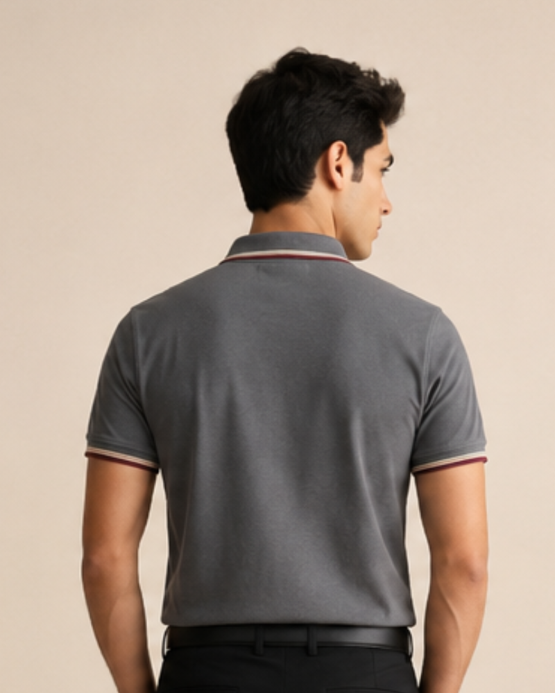 Charcoal Grey Men's Polo