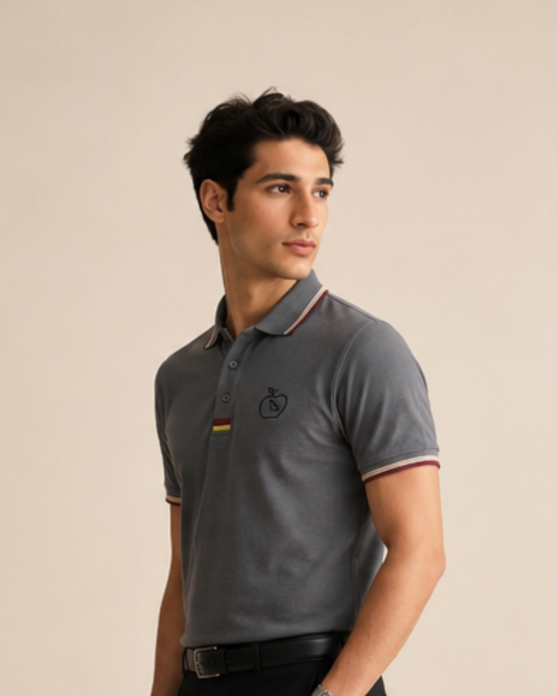 Charcoal Grey Men's Polo