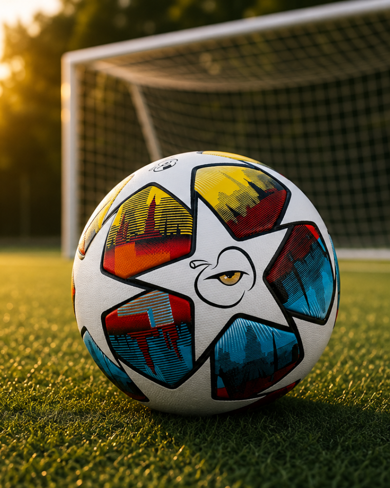 Apple Eye Champion Star Football | Multicolor UCL Style Soccer Ball