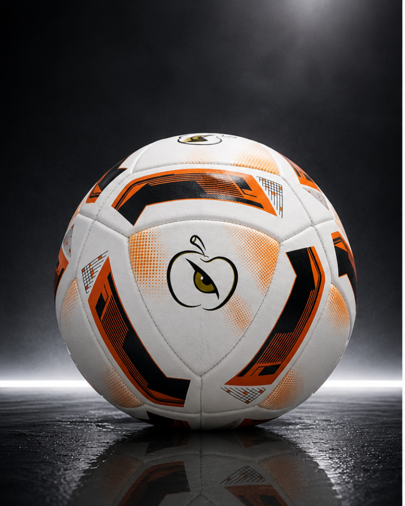 Apple Eye Pro Football – Size 5 | White, Orange & Black Soccer Ball