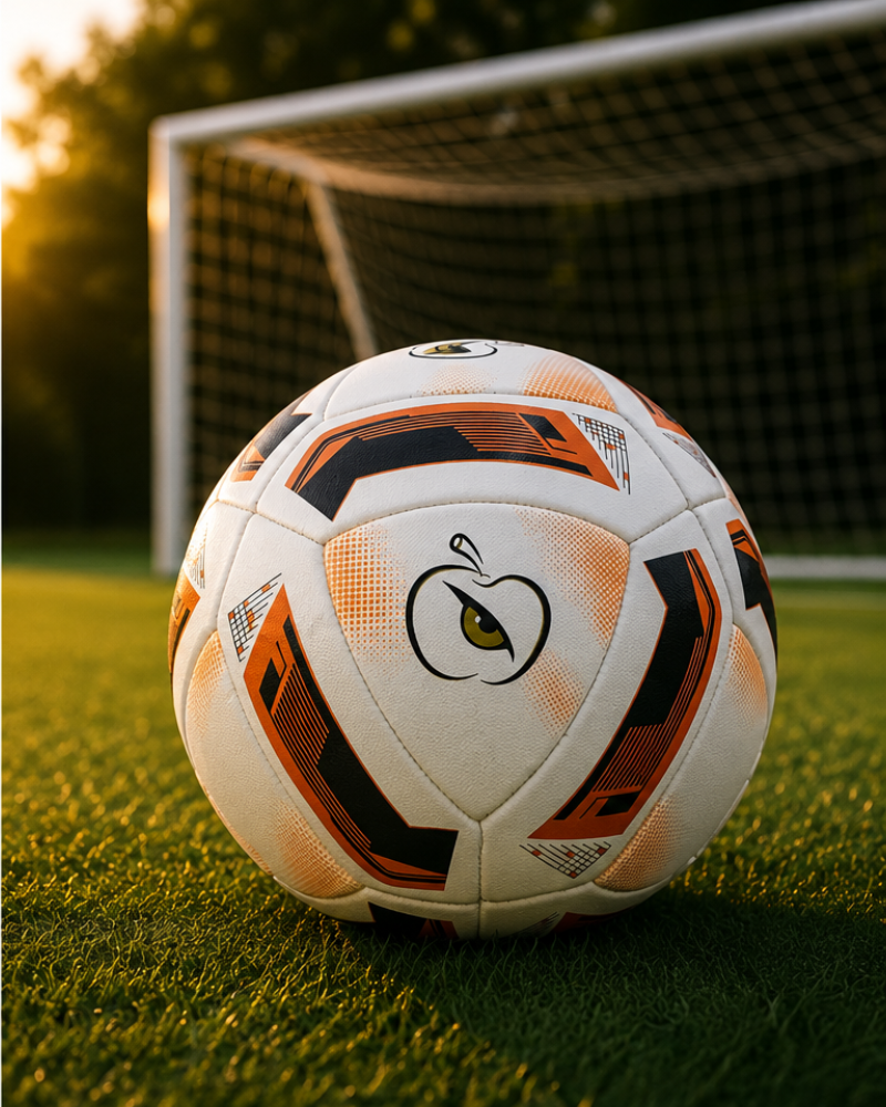 Apple Eye Pro Football – Size 5 | White, Orange & Black Soccer Ball