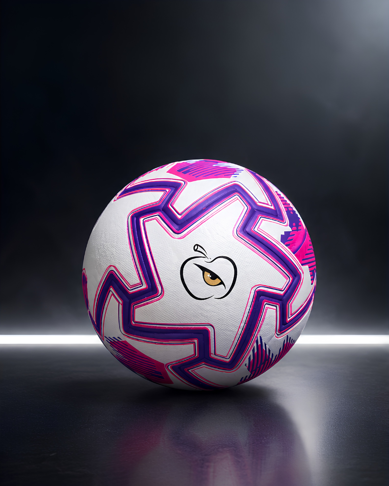 Apple Eye Galaxy Football | White, Pink & Purple Soccer Ball