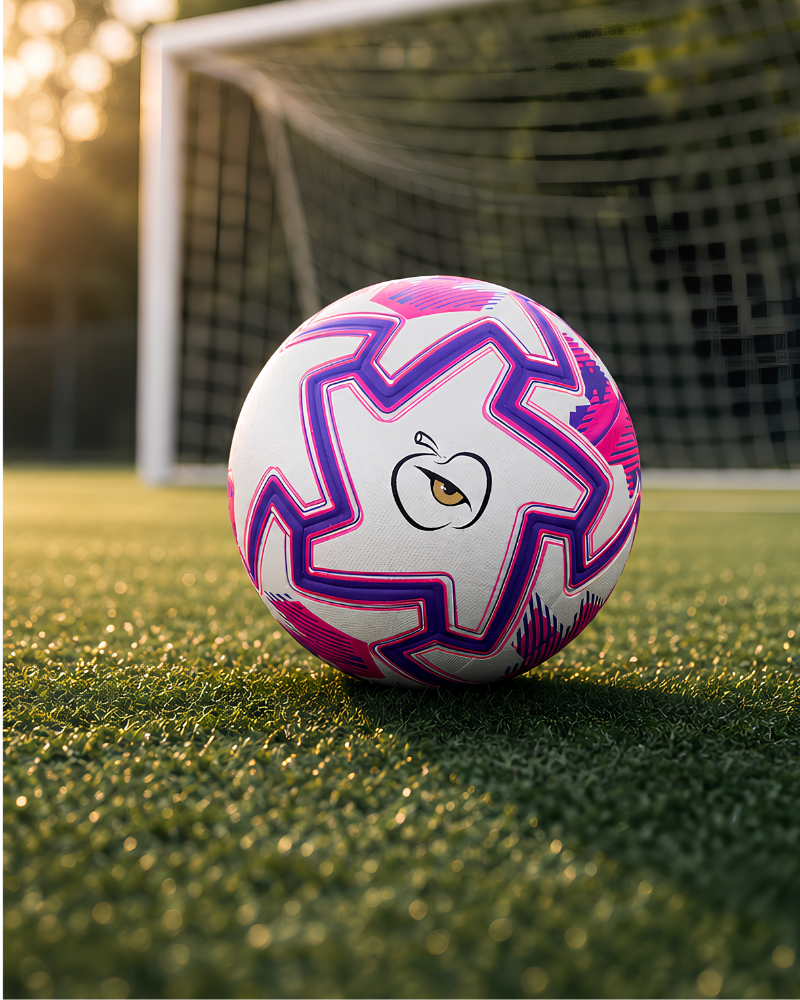 Apple Eye Galaxy Football | White, Pink & Purple Soccer Ball