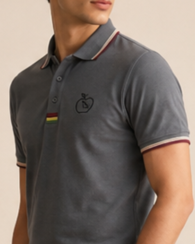 Charcoal Grey Men's Polo